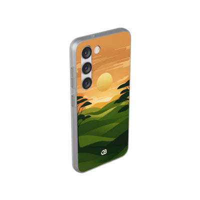 Verdant Horizon Sun · Soft Phone Case for Samsung