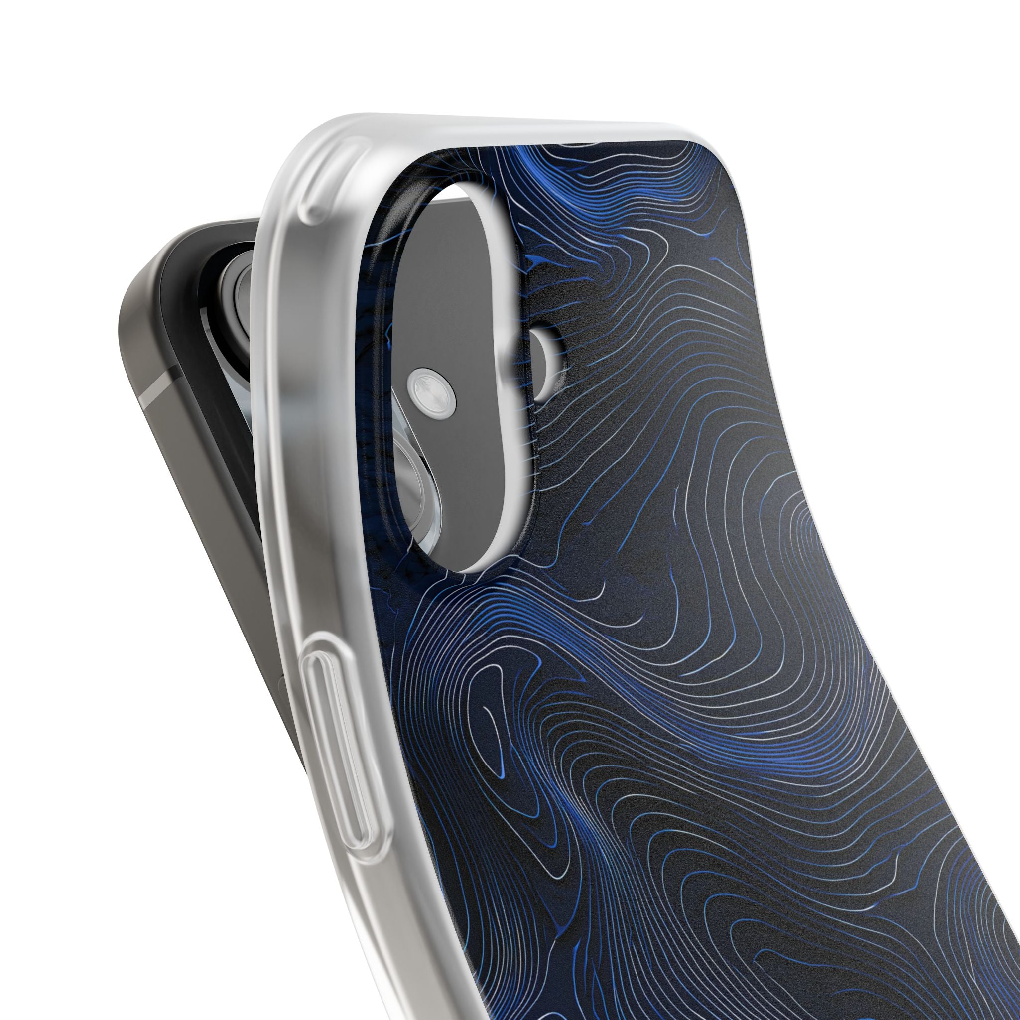 Blue Lite Phone Case for iPhone - Cobalt Contour Ridge
