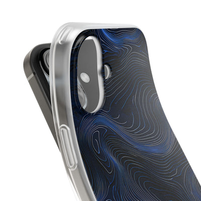 Blue Lite Phone Case for iPhone - Cobalt Contour Ridge