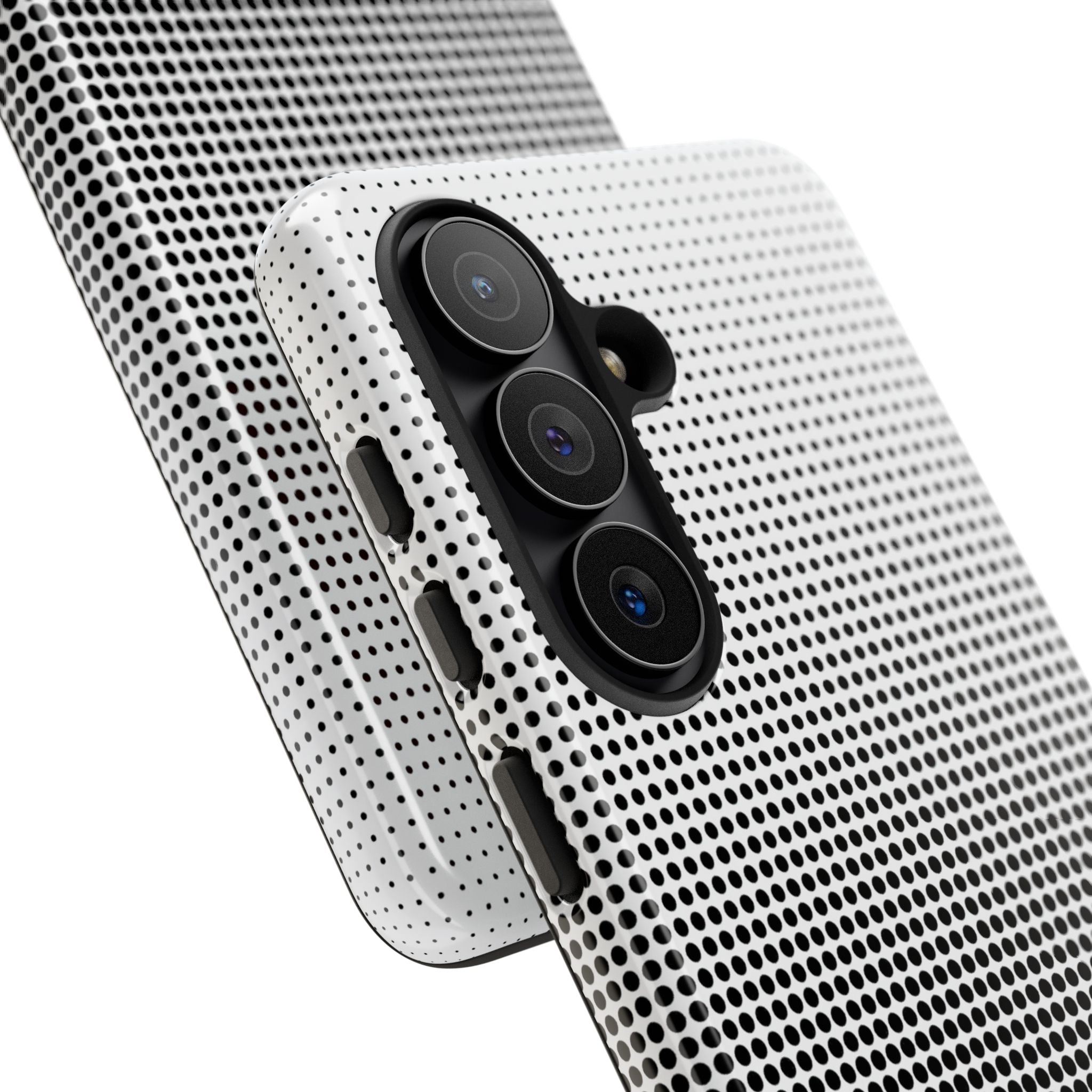 Black Tough Phone Case for Samsung - Obsidian Halftone Flux