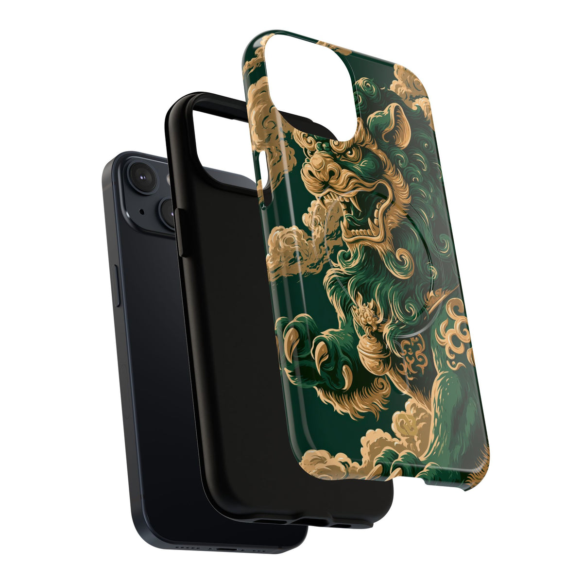 Imperial Guardian Lion · Tough 2.0 Magnetic Phone Case for iPhone · Green