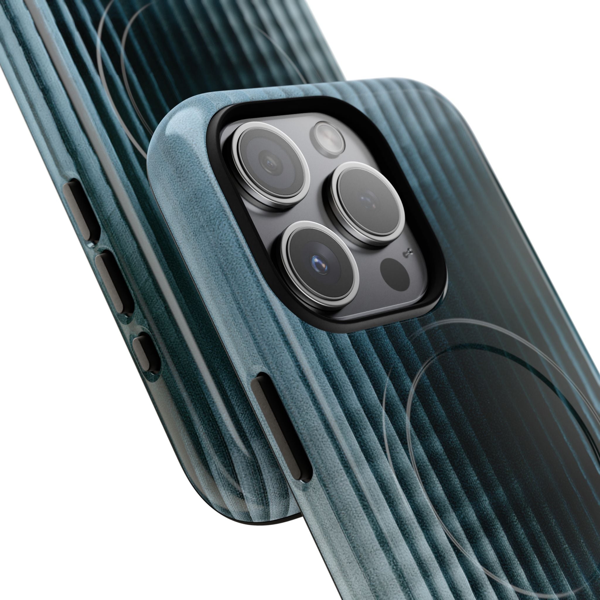 Blue Tough 2.0 Magsafe Phone Case for iPhone - Glacial Reeded Glass