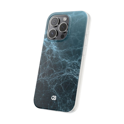 Teal Lite Phone Case for iPhone - Arctic Neural Mesh