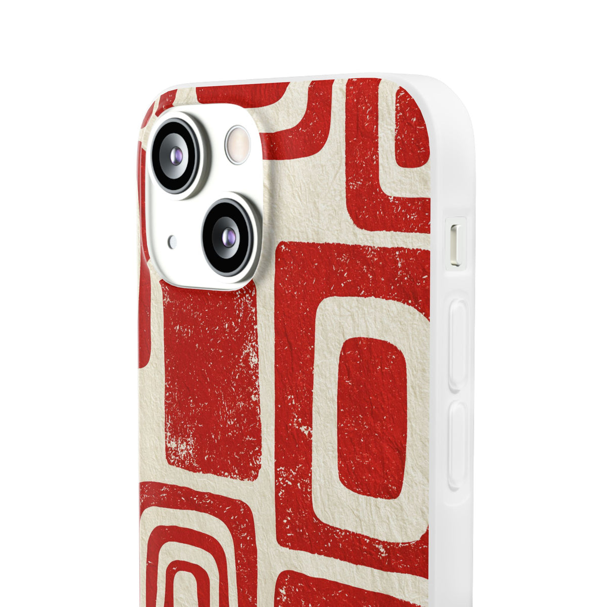 Vermilion Block Motif · Lite Phone Case for iPhone ·  Red