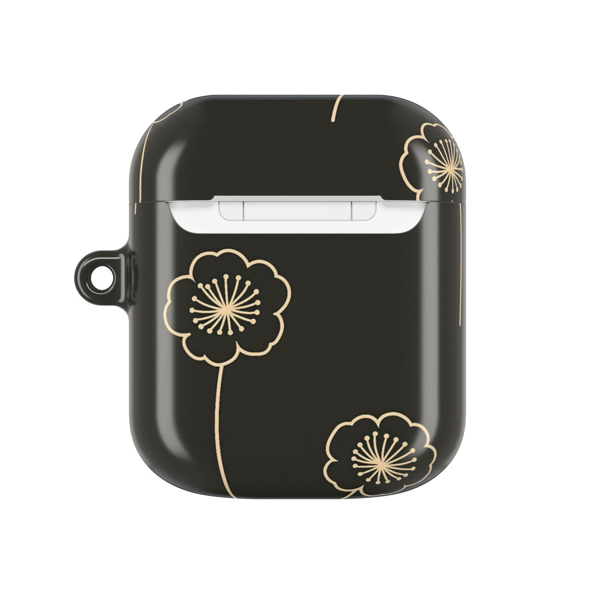 Nocturne Bloom Contours · Hard Case for AirPods & AirPods Pro · Black