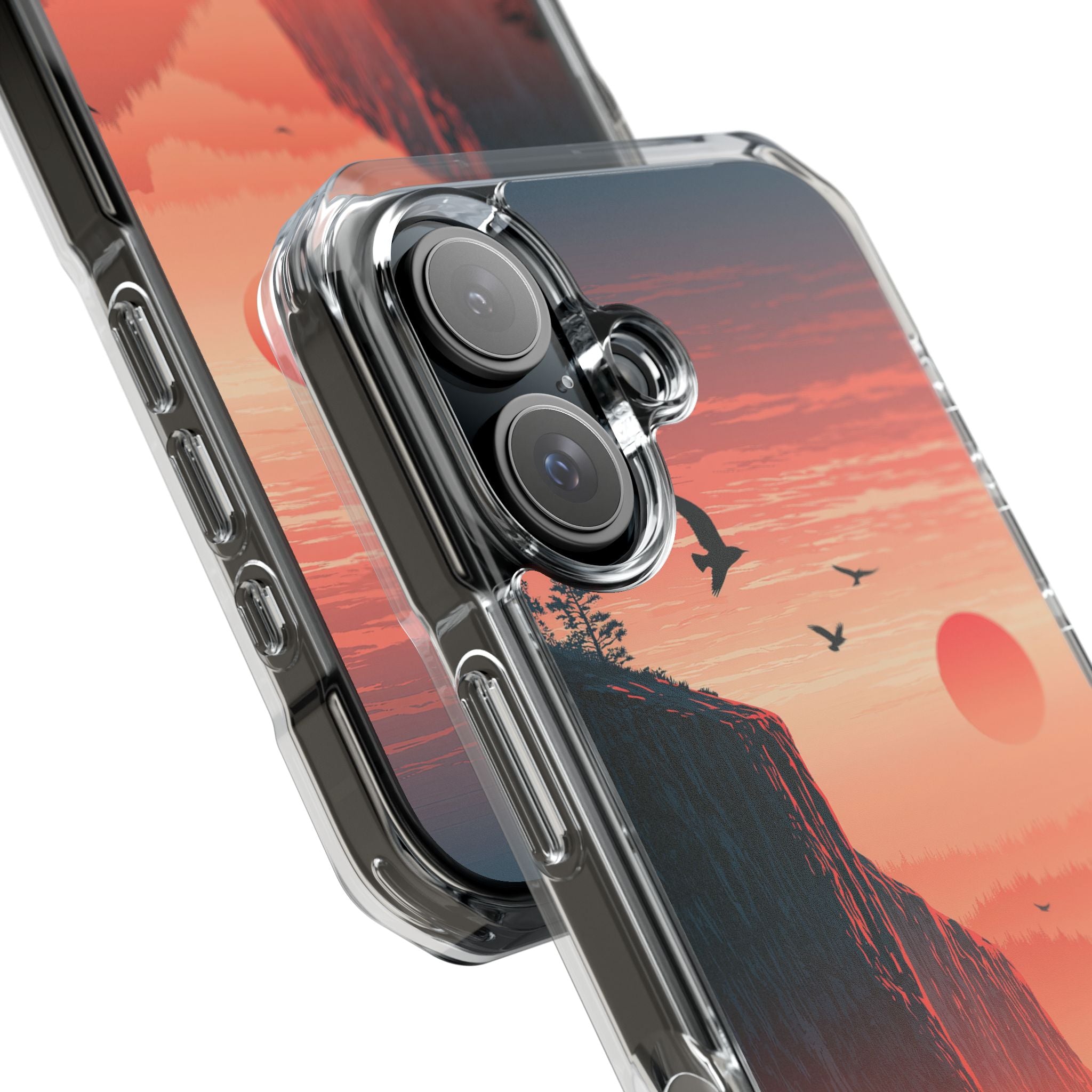 Orange Impact MagSafe Phone Case for iPhone - Crimson Ridge Flight