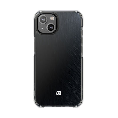 Black Impact MagSafe Phone Case for iPhone - Midnight Brushed Grain