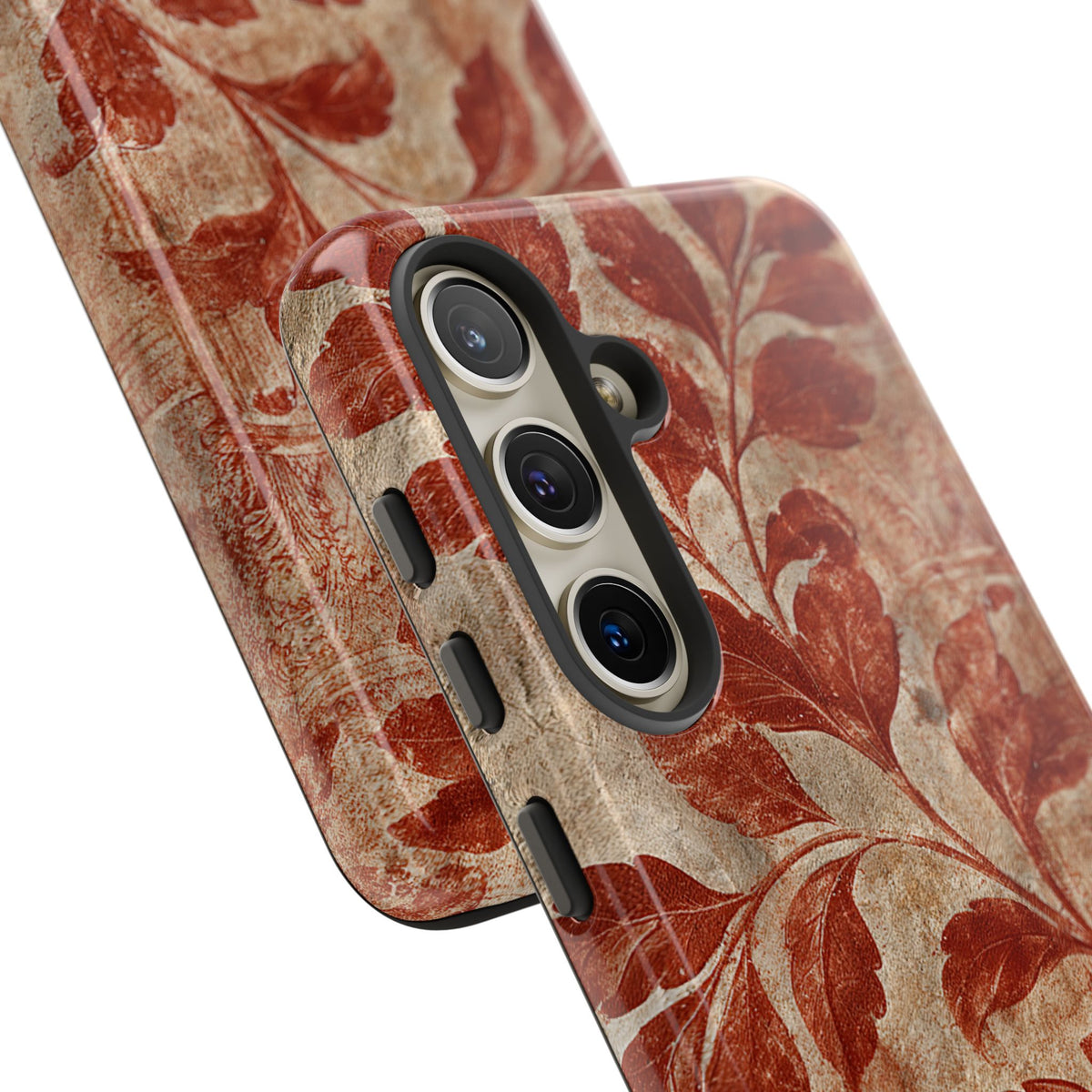 Terracotta Botanical Fresco · Tough Phone Case for Samsung · Red
