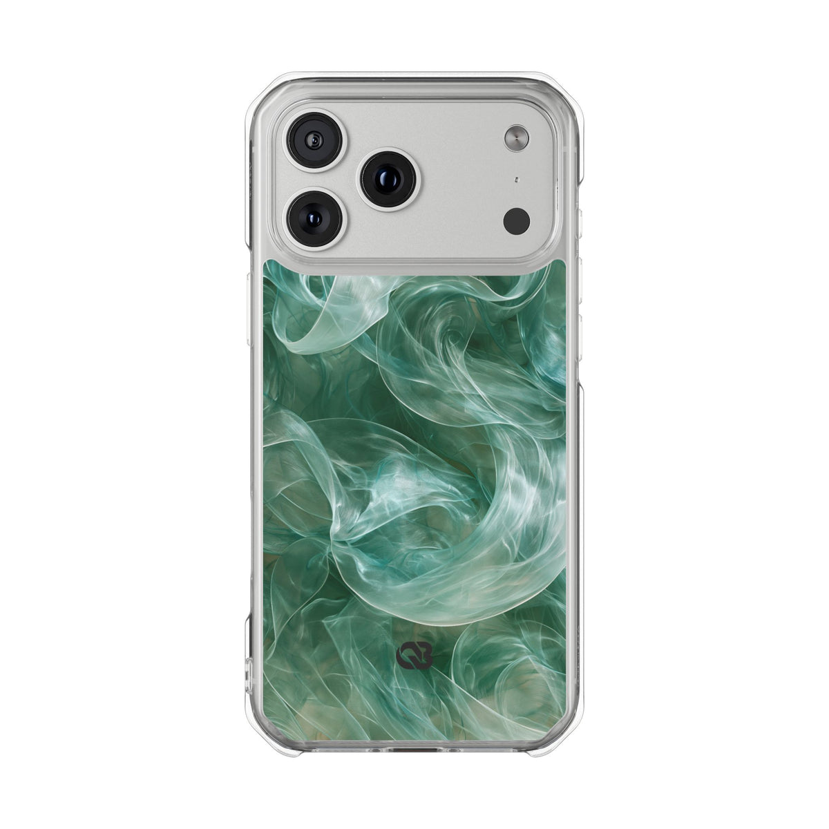 Translucent Aqua Flow · Clear Impact Magnetic Phone Case for iPhone · Teal