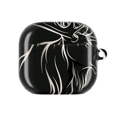 Nordic Moose Contour · Hard Case for AirPods & AirPods Pro · Black