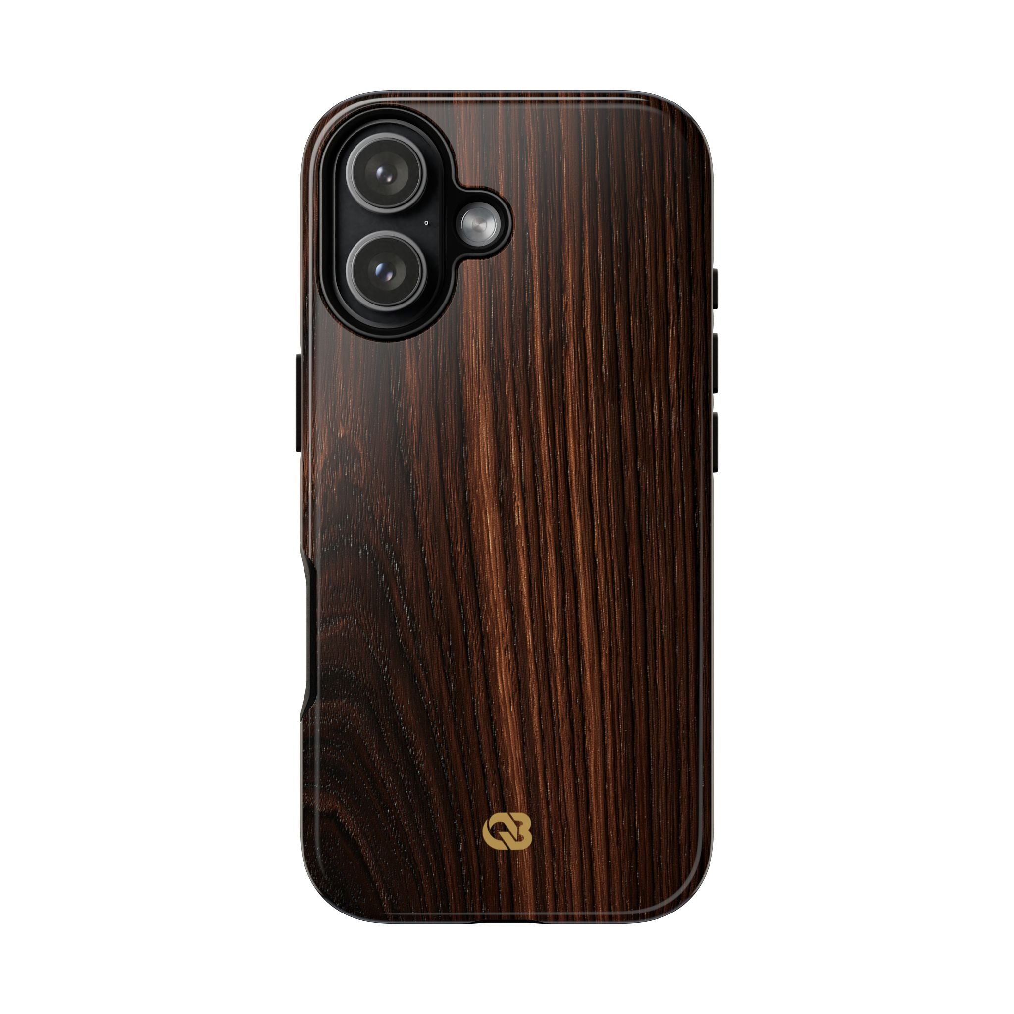 Brown Tough Phone Case for iPhone - Burnished Mahogany Grain