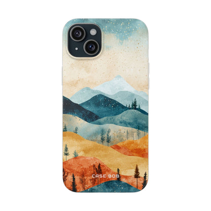 Moonlit Mountains iPhone 15 Plus Cover - Blød