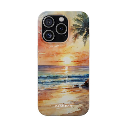 Sunset Palm iPhone 15 Pro Case - Soft