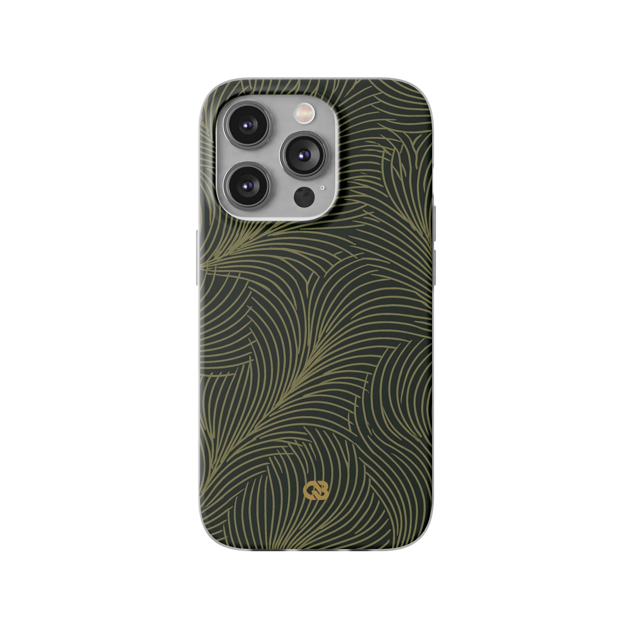 Green Lite Phone Case for iPhone - Dark Olive Plume