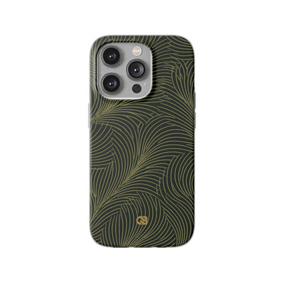 Green Lite Phone Case for iPhone - Dark Olive Plume