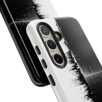 Black Tough Phone Case for Samsung - Static Signal Split