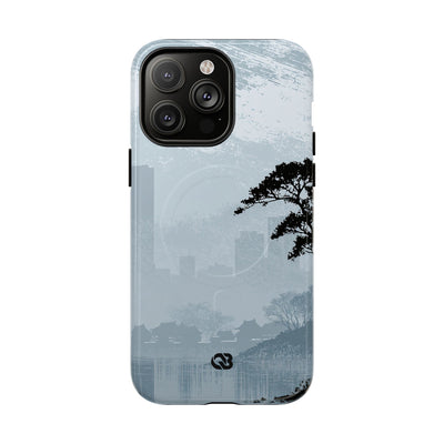 Grey Tough 2.0 Magsafe Phone Case for iPhone - Steel Slate Zen