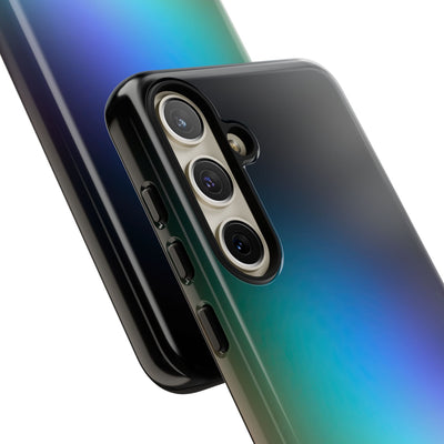 Black Tough Phone Case for Samsung - Electric Prism Grain