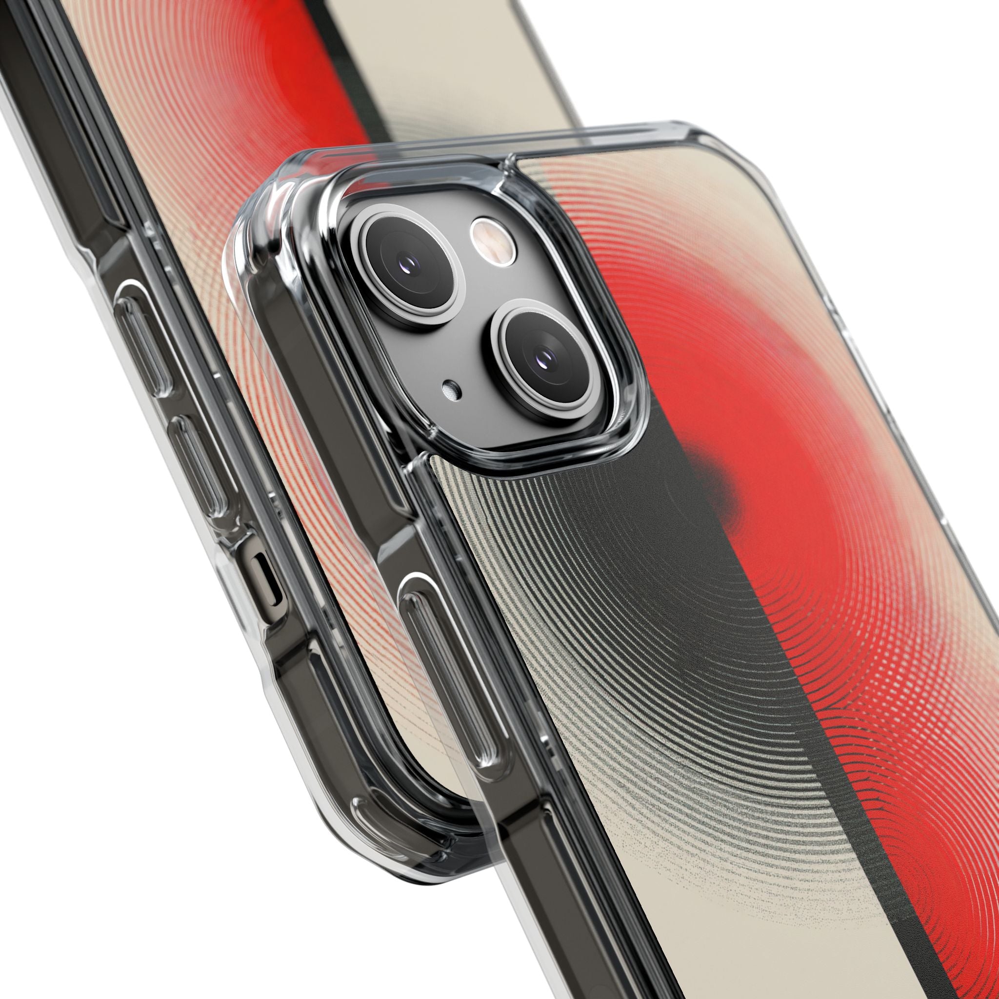 Red Impact MagSafe Phone Case for iPhone - Split Signal Red