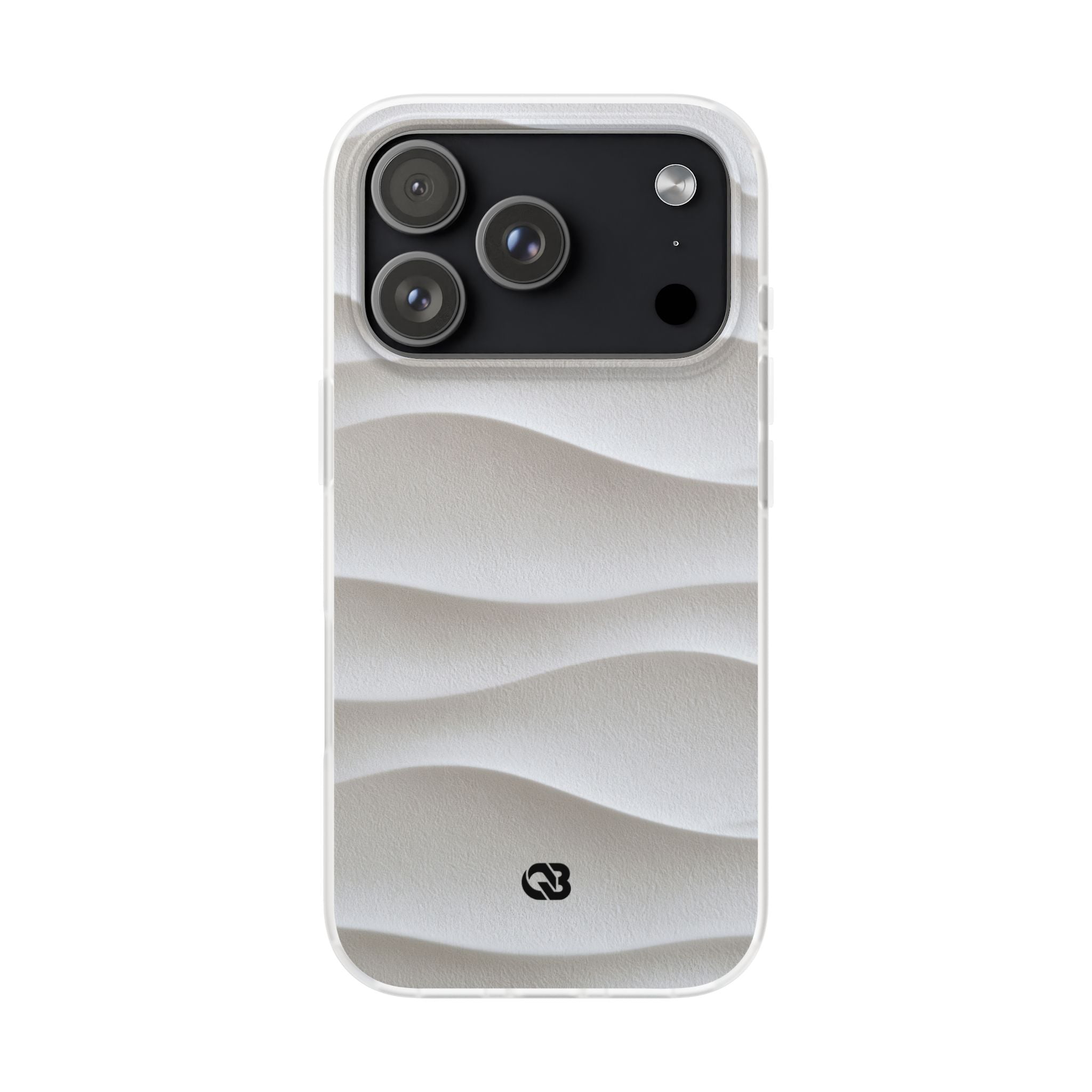 White Lite Phone Case for iPhone - Arctic Flow Ridges