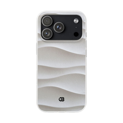 White Lite Phone Case for iPhone - Arctic Flow Ridges