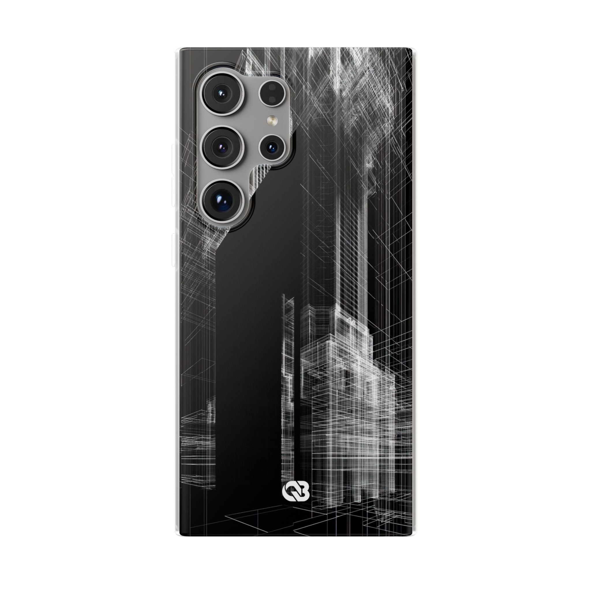Black Lite Phone Case for Samsung - Ghost Urban Wireframe