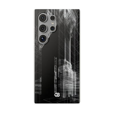 Black Lite Phone Case for Samsung - Ghost Urban Wireframe