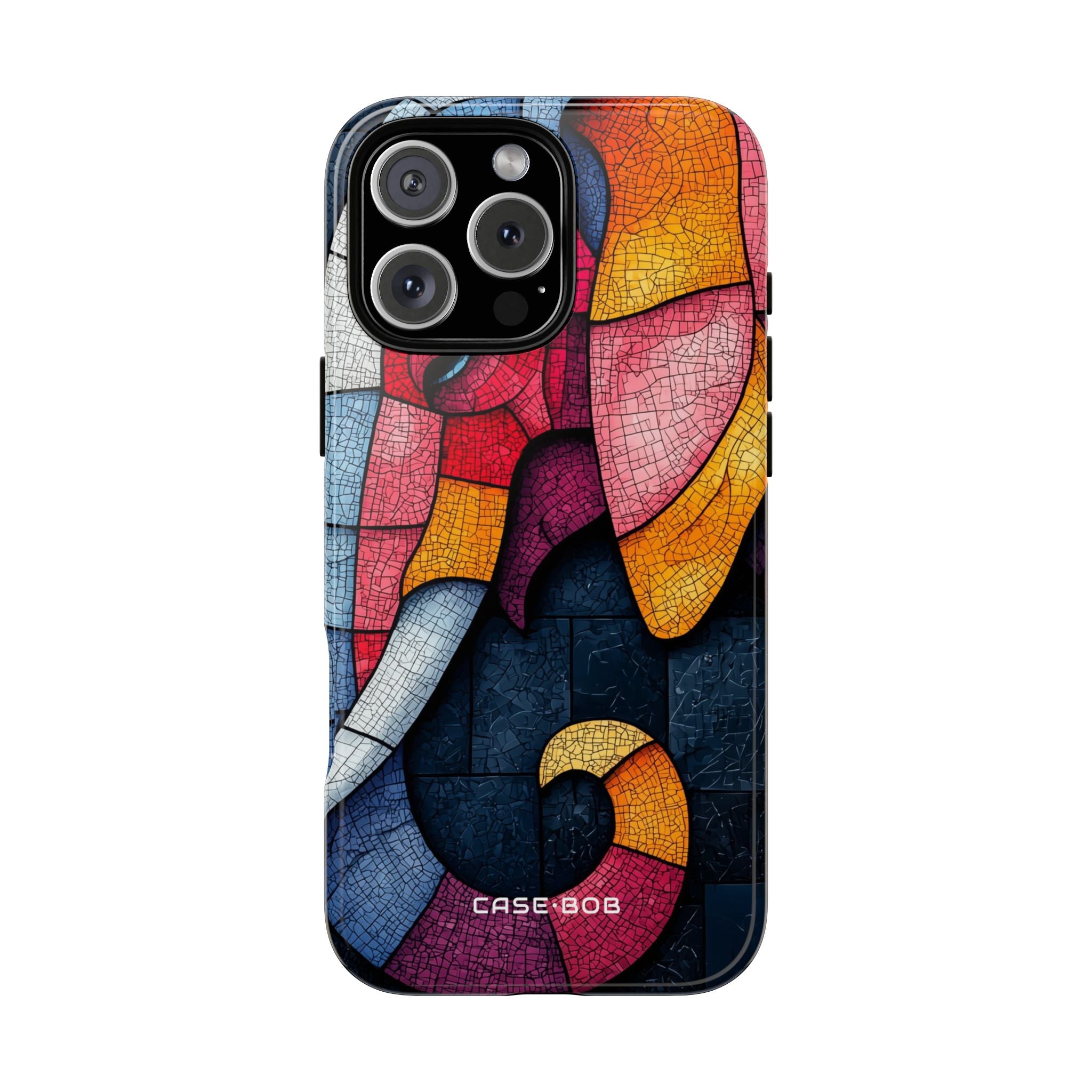 Elephant Mosaik iPhone 16 Pro Max Case - Tough