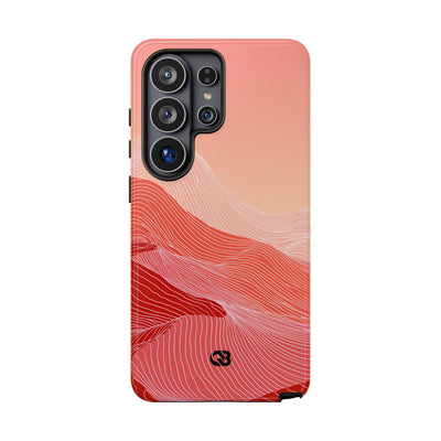 Red Tough Phone Case for Samsung - Crimson Ridge Contour