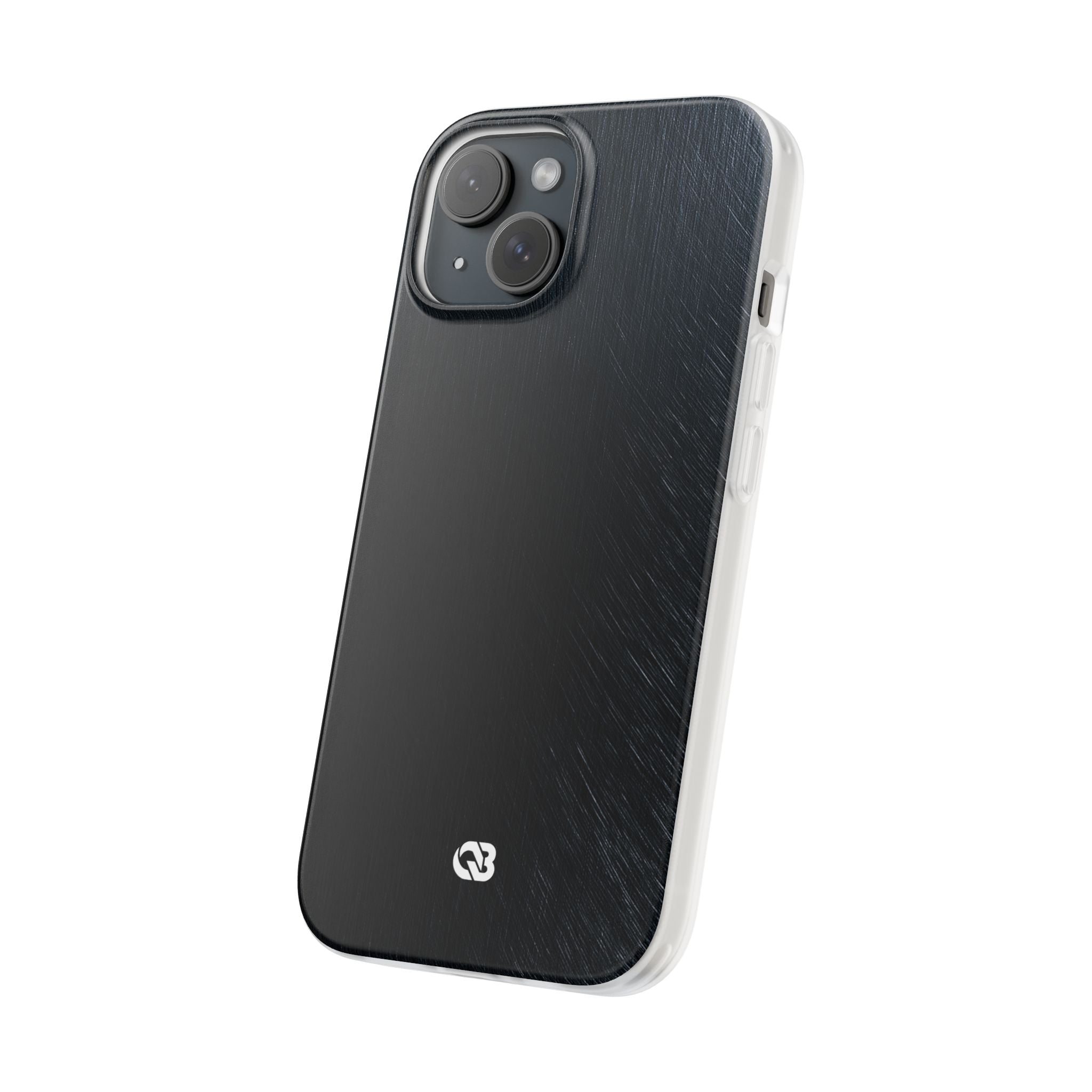 Black Lite Phone Case for iPhone - Midnight Brushed Grain