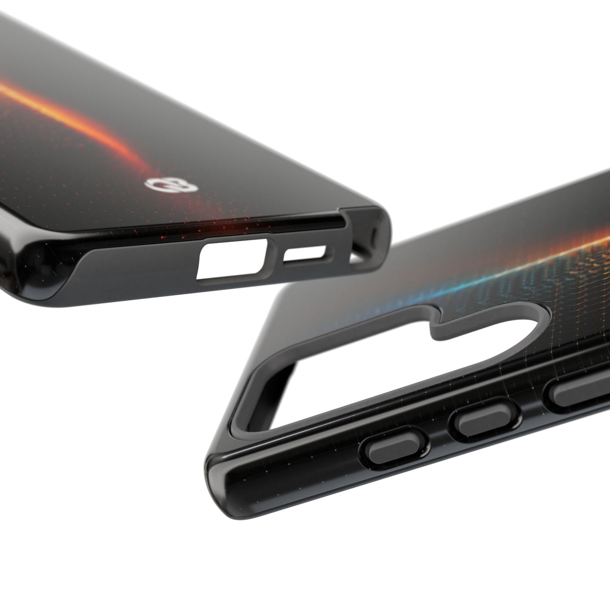 Luminous Refraction Grid · Tough Phone Case for Samsung · Black
