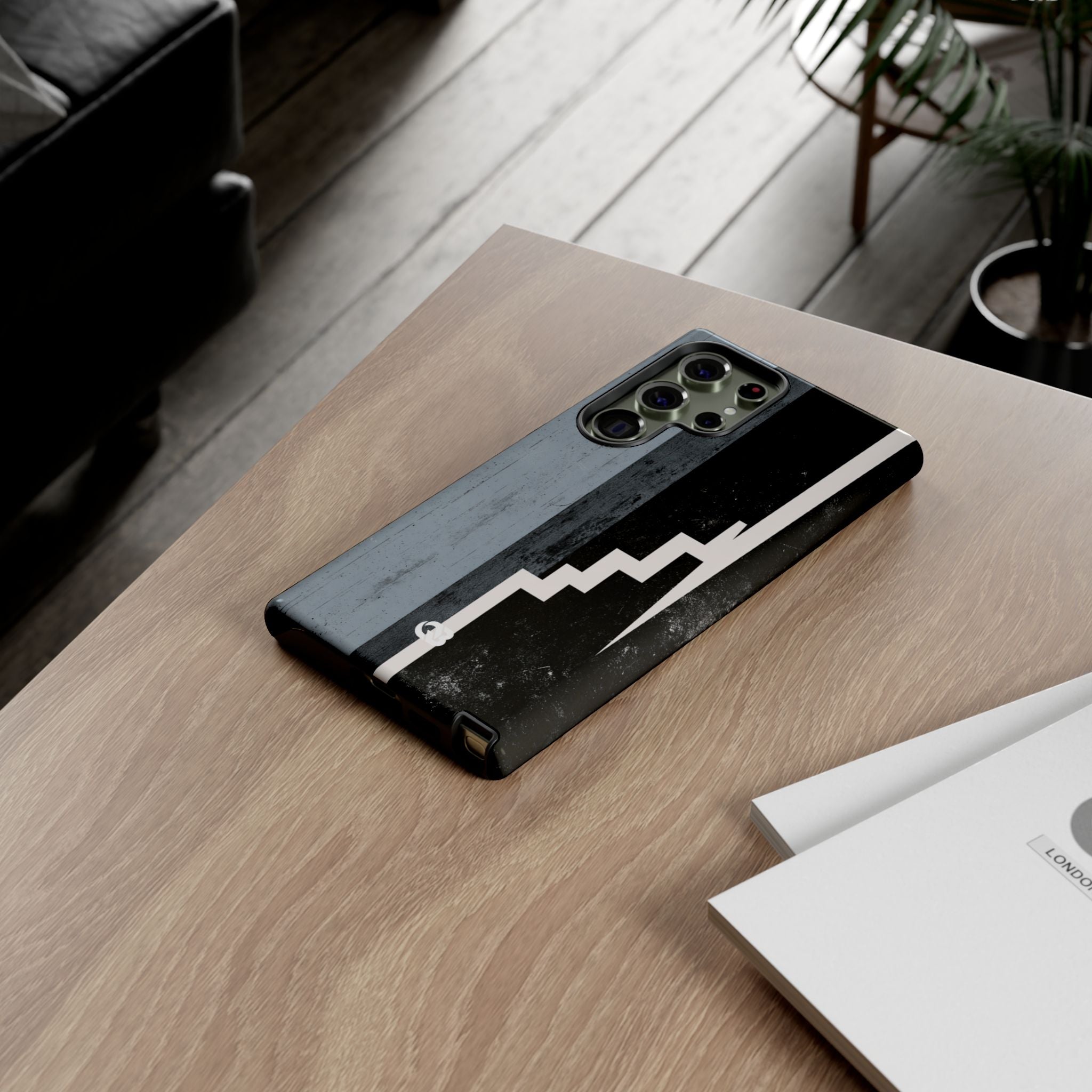 Grey Tough Phone Case for Samsung - Industrial Concrete Void