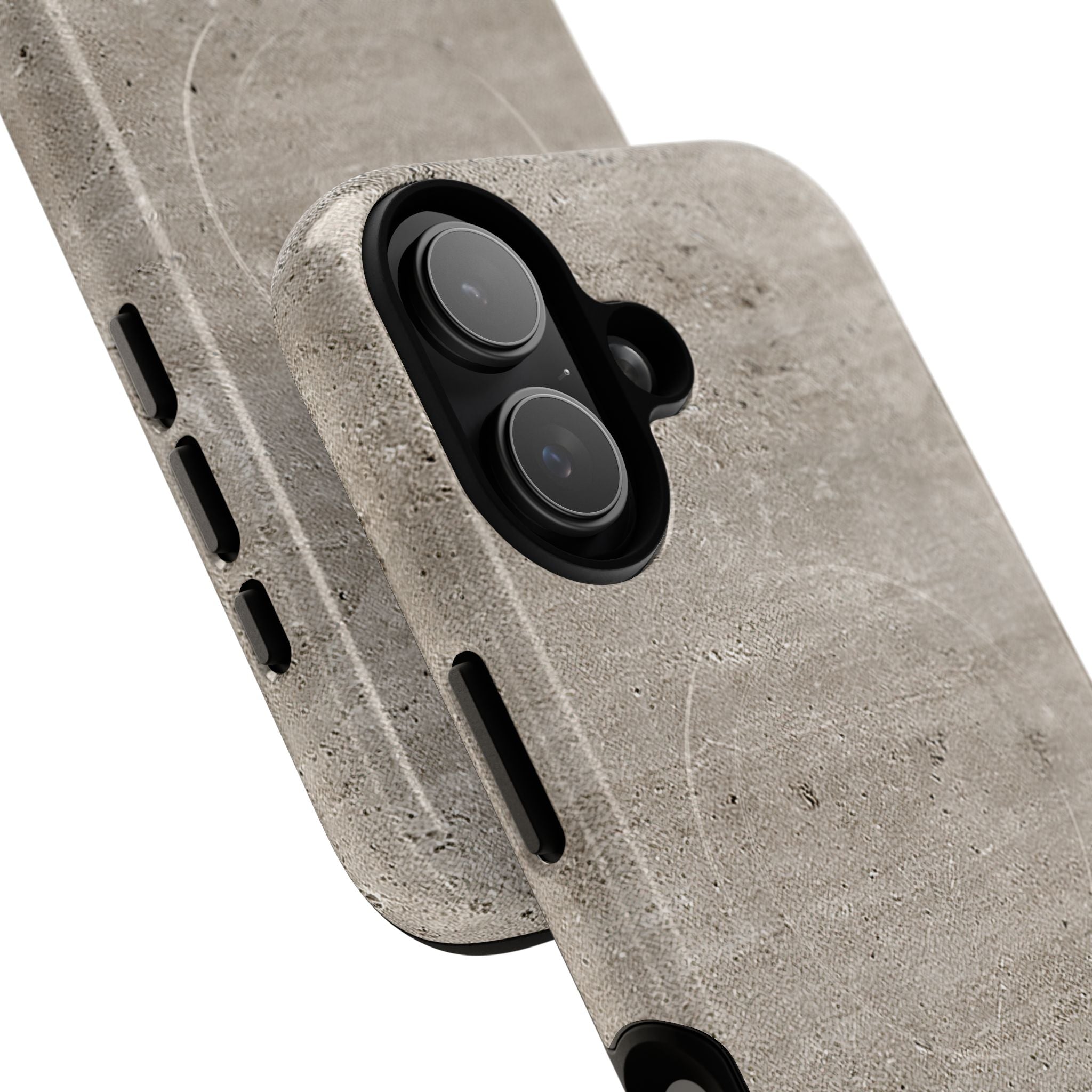 Grey Tough 2.0 Magsafe Phone Case for iPhone - Brutalist Stone Grit