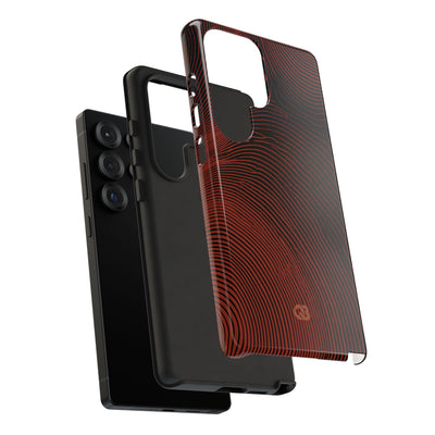Red Tough Phone Case for Samsung - Terracotta Nerve Map