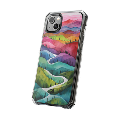 Fluid Rainbow Ridge · Impact Coque de téléphone pour iPhone · Magsafe
