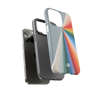 Grey Tough Phone Case for iPhone - Slate Prism Burst