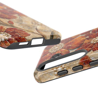 Carnelian Pearl Bloom · Tough Phone Case for Samsung · Orange