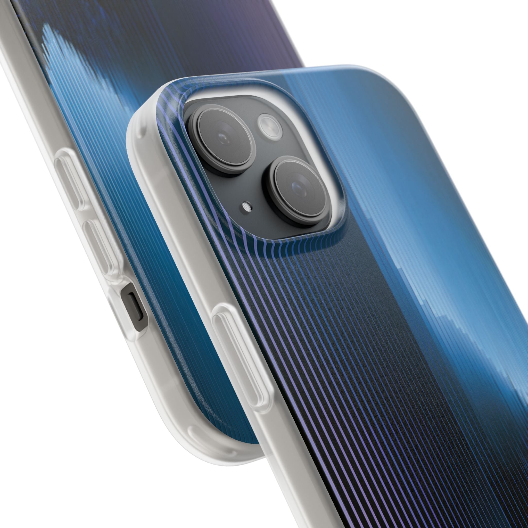 Blue Lite Phone Case for iPhone - Indigo Distortion Wave