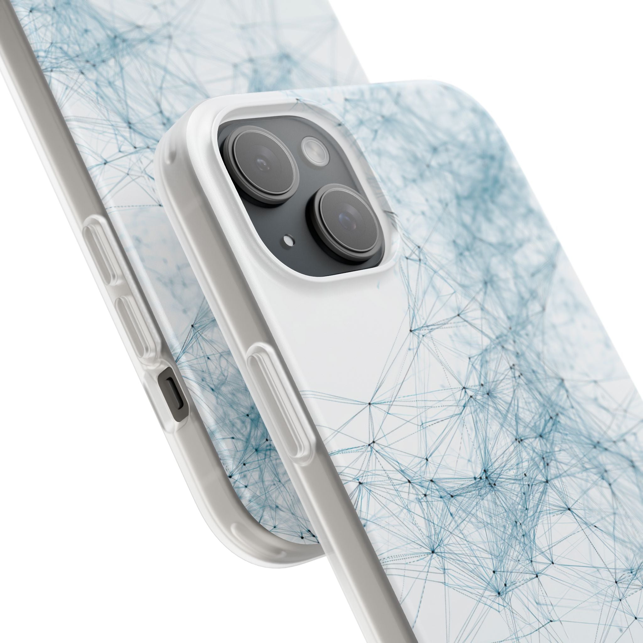 Blue Lite Phone Case for iPhone - Glacial Neural Web