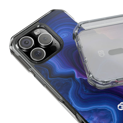 Radiant Strata · Clear Impact Magnetic Phone Case for iPhone · Blue