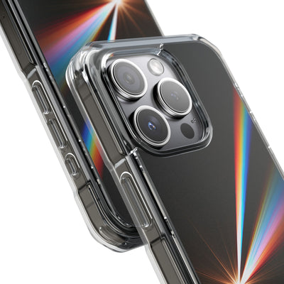 Spectral Refraction · Clear Impact Magnetic Phone Case for iPhone · Black