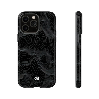 Obsidian Contour Elevation · Tough Phone Case for iPhone · Black
