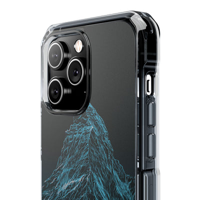 Glacial Alpine Peak · Clear Impact Magnetic Phone Case for iPhone · Blue