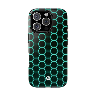 Neon Hex Spectrum · Tough Phone Case for iPhone · Teal