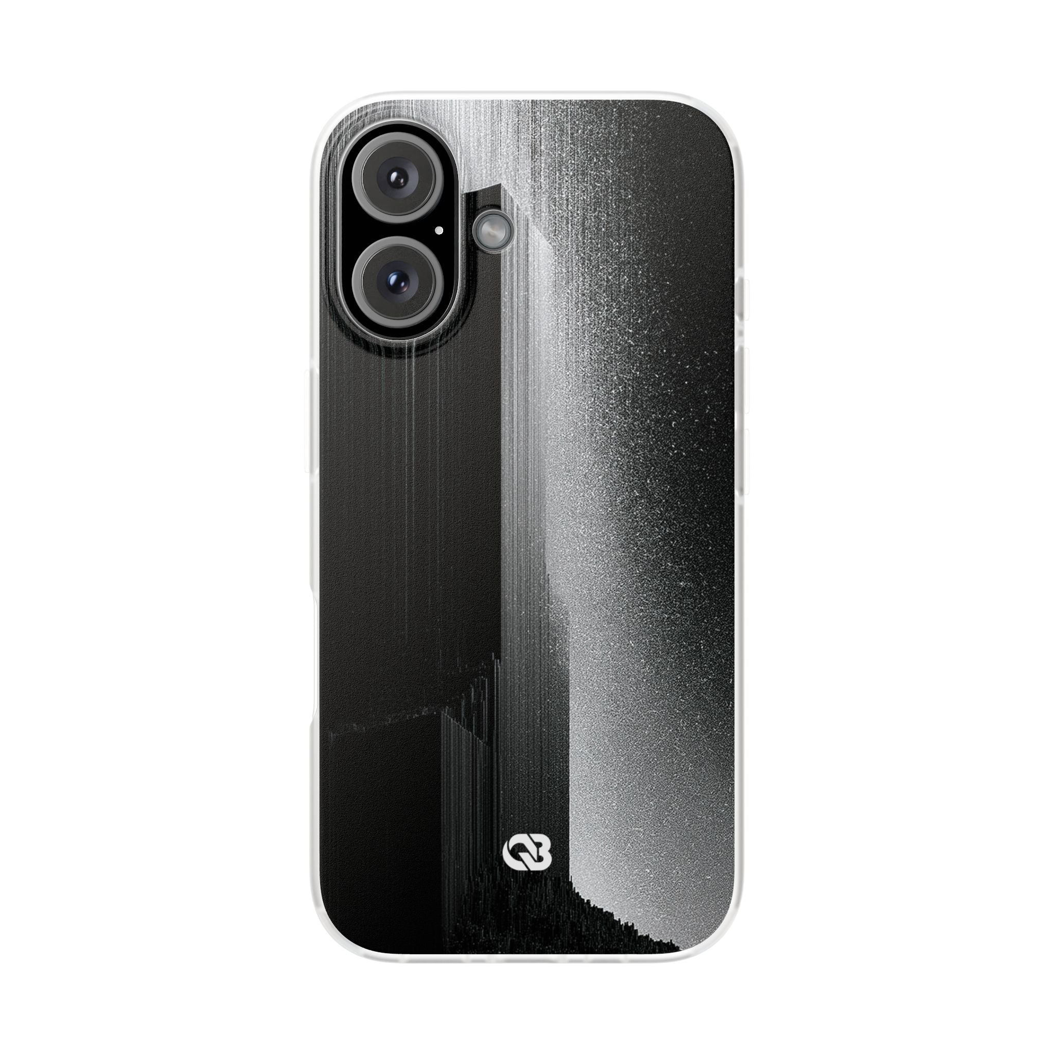 Black Lite Phone Case for iPhone - Brutalist Pixel Monolith