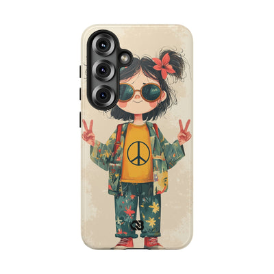 Retro Peace Girl · Tough Custodia per Samsung