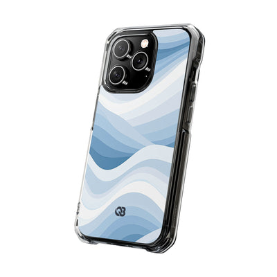 Blue Impact MagSafe Phone Case for iPhone - Glacial Indigo Flow
