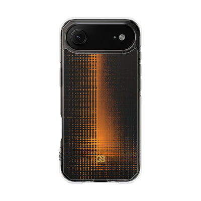 Amber Frequency · Clear Impact Magnetic Phone Case for iPhone · Orange