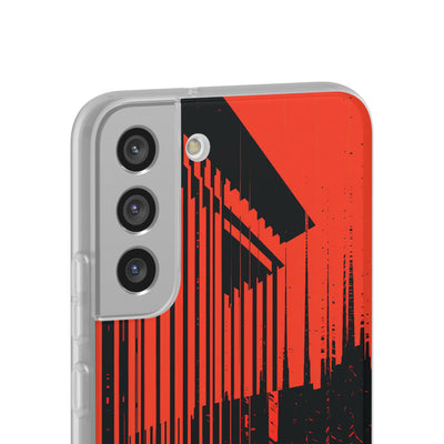 Red Lite Phone Case for Samsung - Crimson Brutalist Distortion