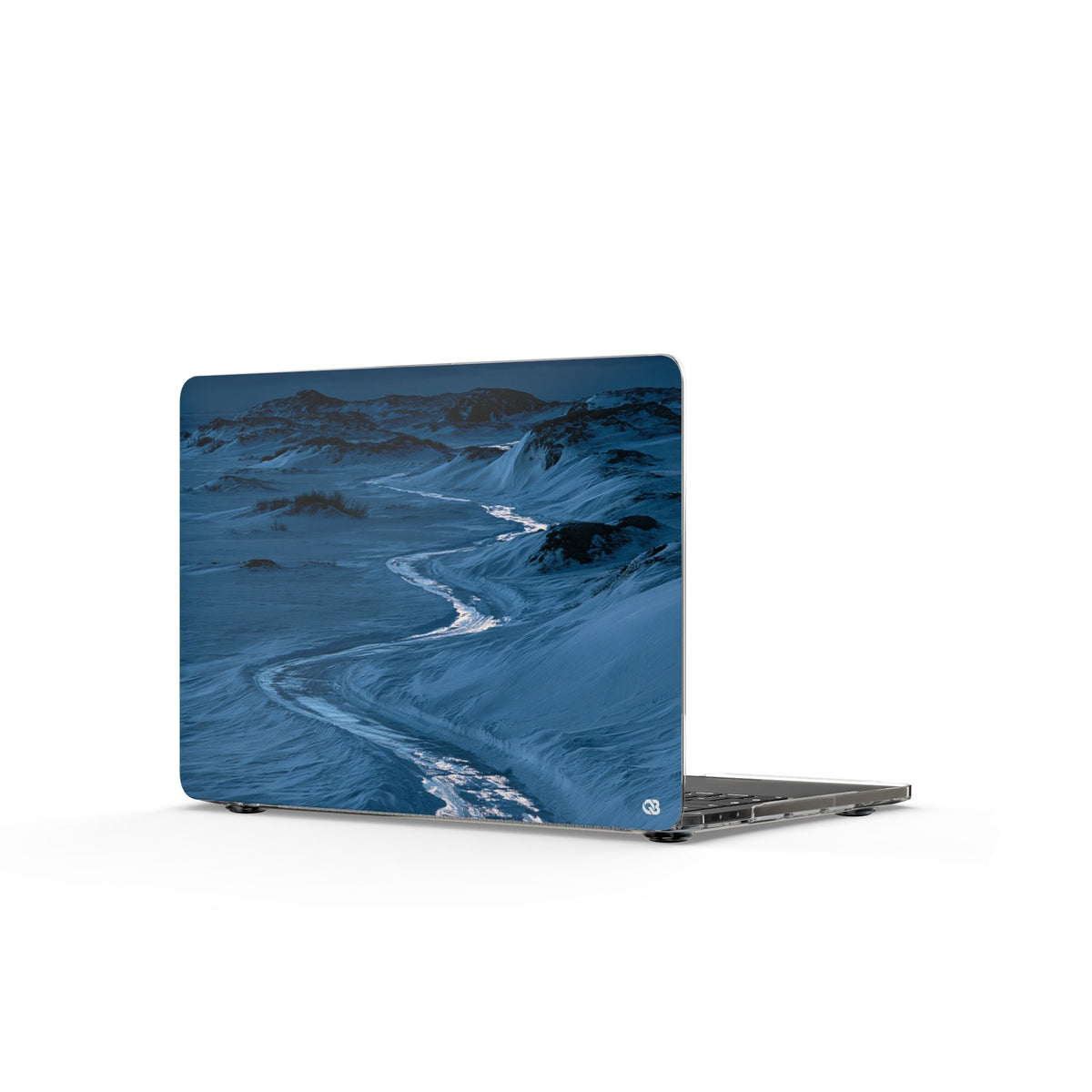 Arctic Moon Drift · Clear Hard Case for MacBook · Blue
